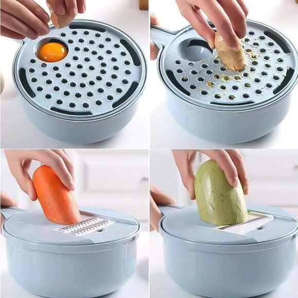 8 In 1 Mandolin Slicer Vegetable Slicer Potato Peeler Carrot Onion Grater With - Picture 4 of 11